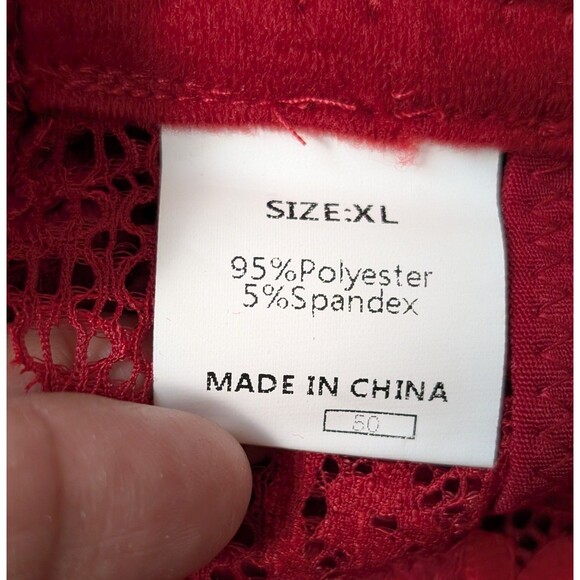 NEW MARZXIN Size XL Lace Lingerie Bra & Panty Set Red Boudoir Seductive Romantic - Picture 7 of 12